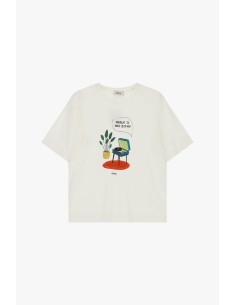 T-shirt oversize à col rond avec imprimé platine vinyle Dixie 2