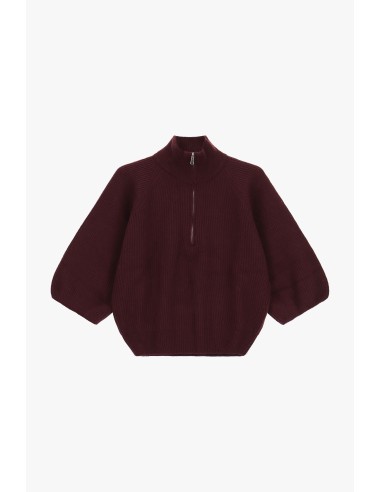 Pull côtelé Dixie à demi-zip et manches amples