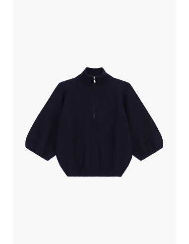 Pull côtelé Dixie à demi-zip et manches amples