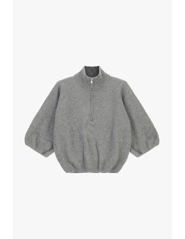 Pull côtelé Dixie à demi-zip et manches amples