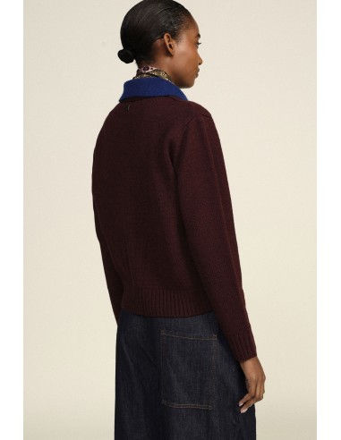 Cardigan Dixie à col contrastant et boutons