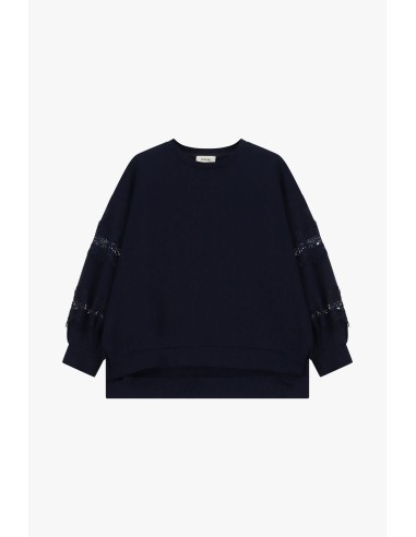 Sweat ample Dixie avec empiècements en dentelle sur les manches