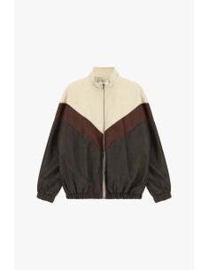 Bomber à motif chevron et fermeture éclair frontale Dixie 2