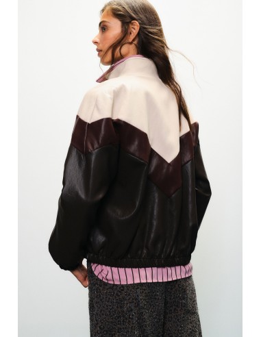 Bomber à motif chevron et fermeture éclair frontale Dixie