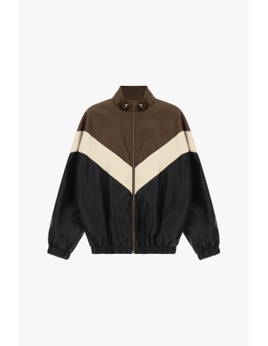 Bomber à motif chevron et fermeture éclair frontale Dixie