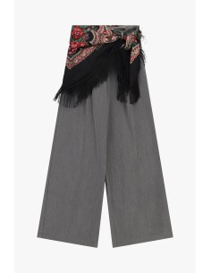 Pantalon palazzo avec bande décorative et franges Dixie 2