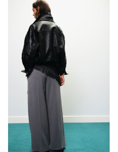 Pantalon palazzo avec bande décorative et franges Dixie