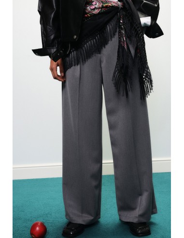 Pantalon palazzo avec bande décorative et franges Dixie