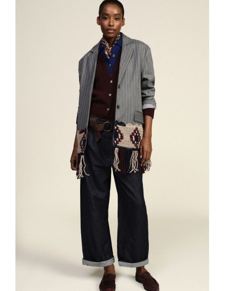 Jean ample avec ceinture et revers Dixie