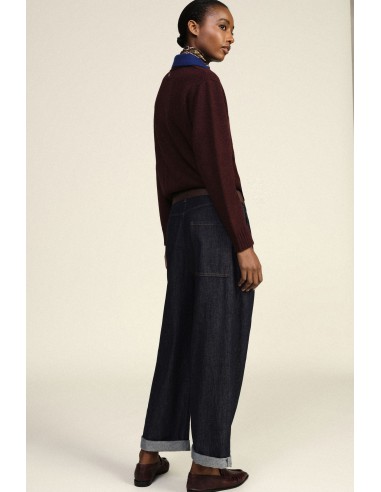 Jean ample avec ceinture et revers Dixie
