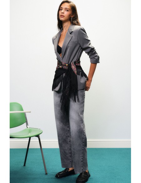 Jean wide leg Dixie avec délavage effet vintage