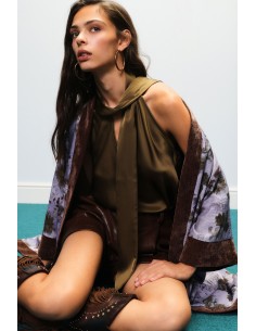 Top ample sans manches avec nœud central Dixie