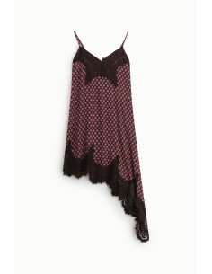 Midi-jurk met geometrische print en kanten rand Dixie 2