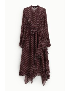 Robe midi à imprimé fantaisie avec boutons et volants Dixie 2