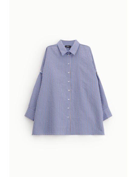 Lange gestreepte blouse met cut-outmouwen Dixie