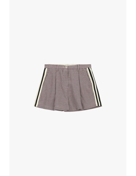Jupe-short à carreaux avec bandes latérales Dixie