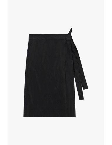 Jupe portefeuille midi avec ceinture latérale Dixie