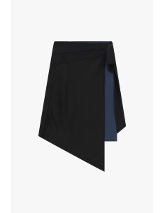 Jupe courte asymétrique à double panneau Dixie