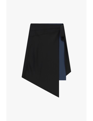 Asymmetrische korte rok met dubbele inzet Dixie