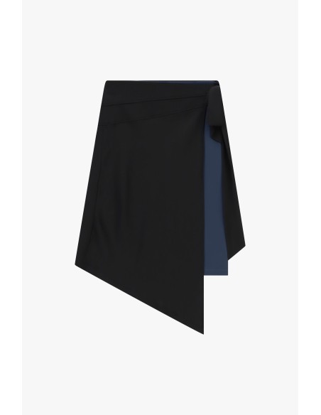 Jupe courte asymétrique à double panneau Dixie