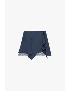 Asymmetrische korte rok met kanten zoom Dixie 2