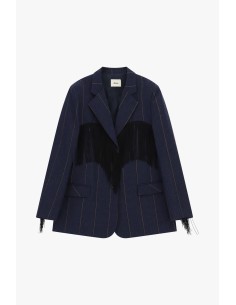 Blazer à rayures avec franges décoratives Dixie