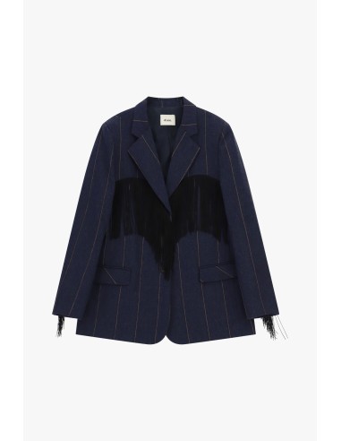 Blazer à rayures avec franges décoratives Dixie