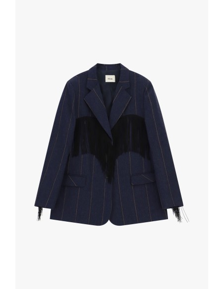 Blazer à rayures avec franges décoratives Dixie