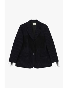 Blazer à rayures tennis avec franges appliquées Dixie