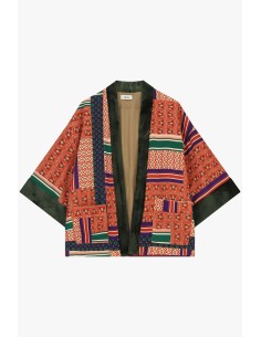 Manteau léger à motif patchwork avec manches amples Dixie