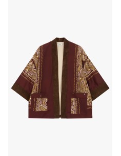 Korte jas met paisleypatroon en zakken van Dixie