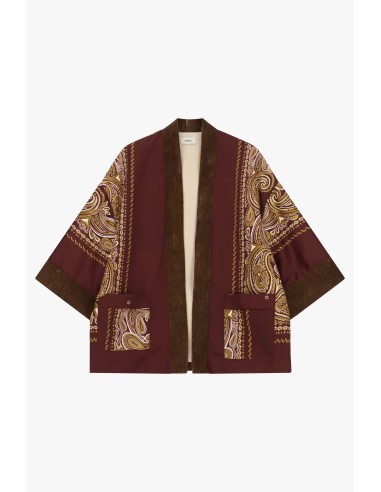 Manteau court à motif cachemire avec poches Dixie
