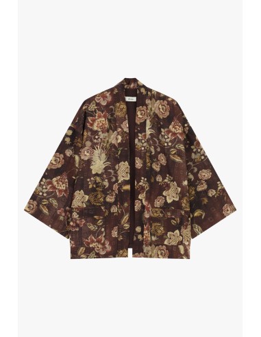 Manteau court à motif floral avec poches Dixie