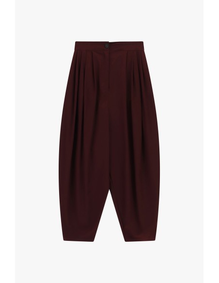 Pantalon palazzo cropped avec plis sur le devant Dixie