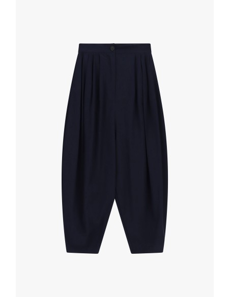 Dixie cropped palazzobroek met plooien aan de voorkant