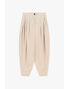 Pantalon palazzo court à plis sur le devant Dixie