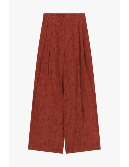 Pantalon palazzo imprimé taille haute Dixie
