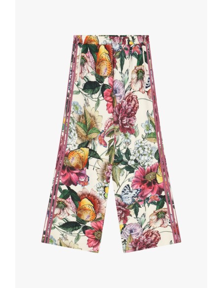 Pantalon palazzo à motif floral, taille élastiquée Dixie