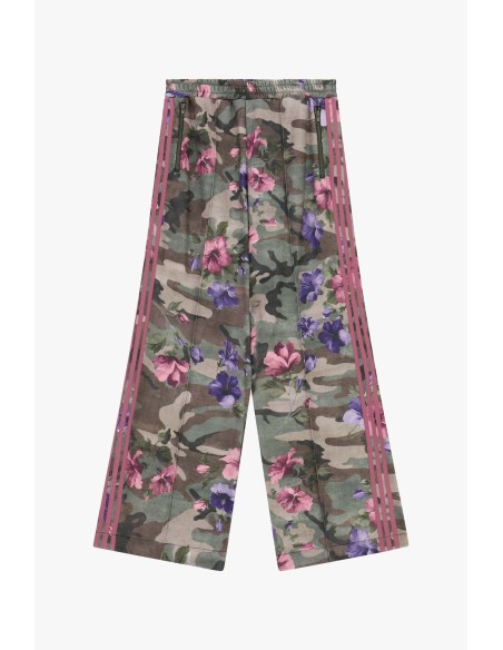 Pantalon palazzo à imprimé floral et camouflage Dixie