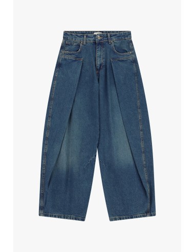 Dixie-jeans met balloon fit en plooien aan de voorkant
