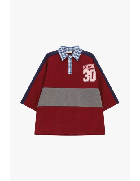 Dixie T-shirt met wijde korte mouwen en vierkante halslijn