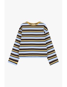 Dixie T-shirt met lange mouwen, strepen en ronde hals 2