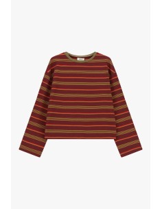 Dixie T-shirt met lange mouwen, strepen en ronde hals