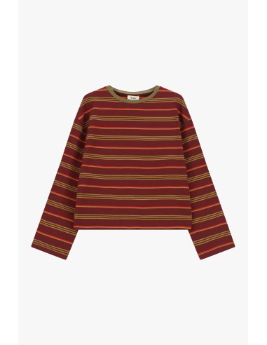 Dixie T-shirt met lange mouwen, strepen en ronde hals