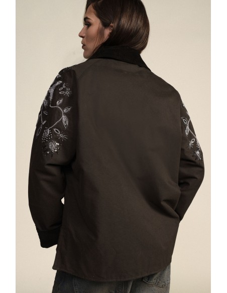 Parkas avec broderie florale et poches plaquées Dixie