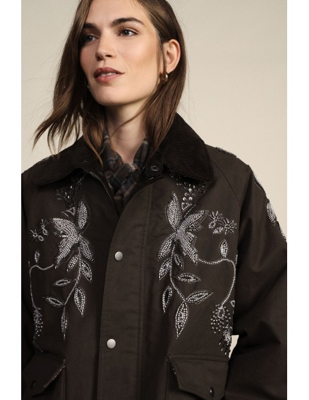 Parkas avec broderie florale et poches plaquées Dixie