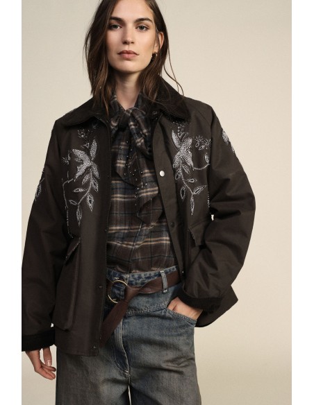 Parkas avec broderie florale et poches plaquées Dixie