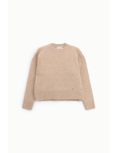 Pull régulier à col rond avec poignets côtelés, s’il vous plaît