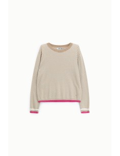 Pull à rayures avec détails contrastants Please 2