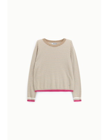 Pull à rayures avec détails contrastants Please